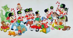 Christmas Toys Greeting Card painting (Children's room decor)