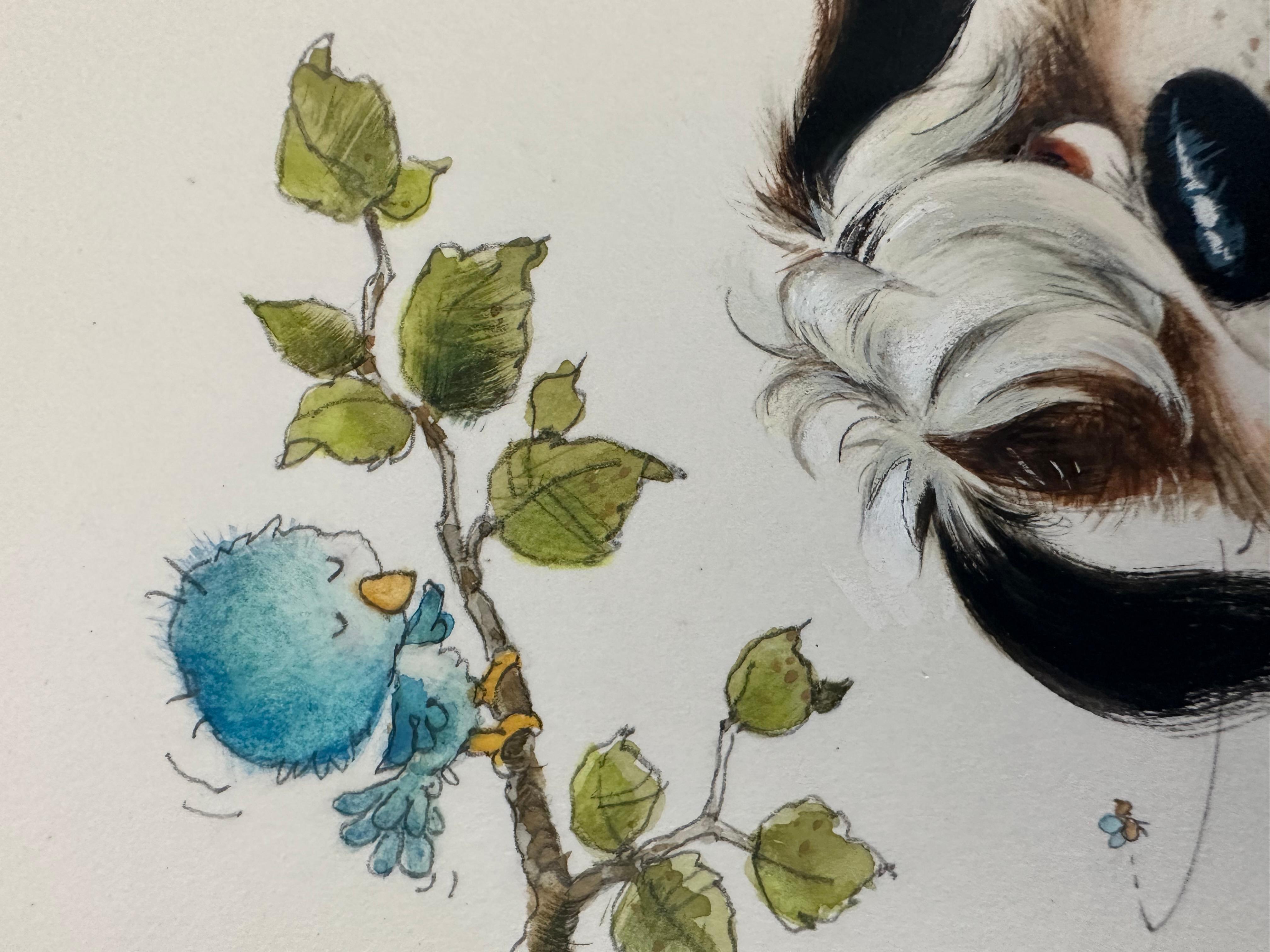 Ferd Sondern (b.1923)

Puppy and Bluebird, 1977.

Pencil, gouache and watercolor on illustration board. Complete panel measures 6 x 7.5 inches. 

Signed lower left. Credited on verso.

Printer notations in margins. From a design for greeting card or