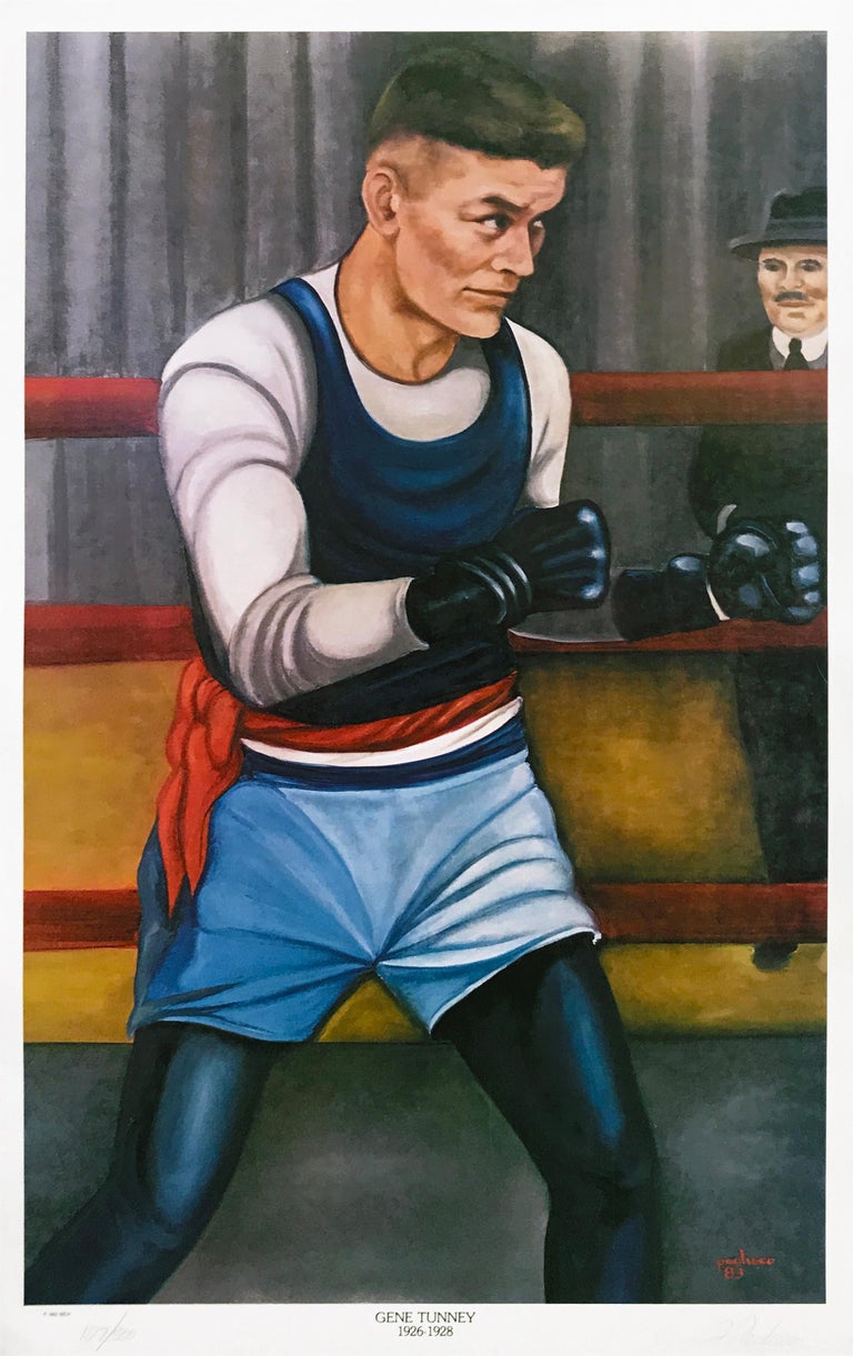 The Shizzle Print Co Targa In Alluminio Mock Gene Tunney – 25,4 X 20,3 Cm, Design Retrò, Prodotta In UK - 3