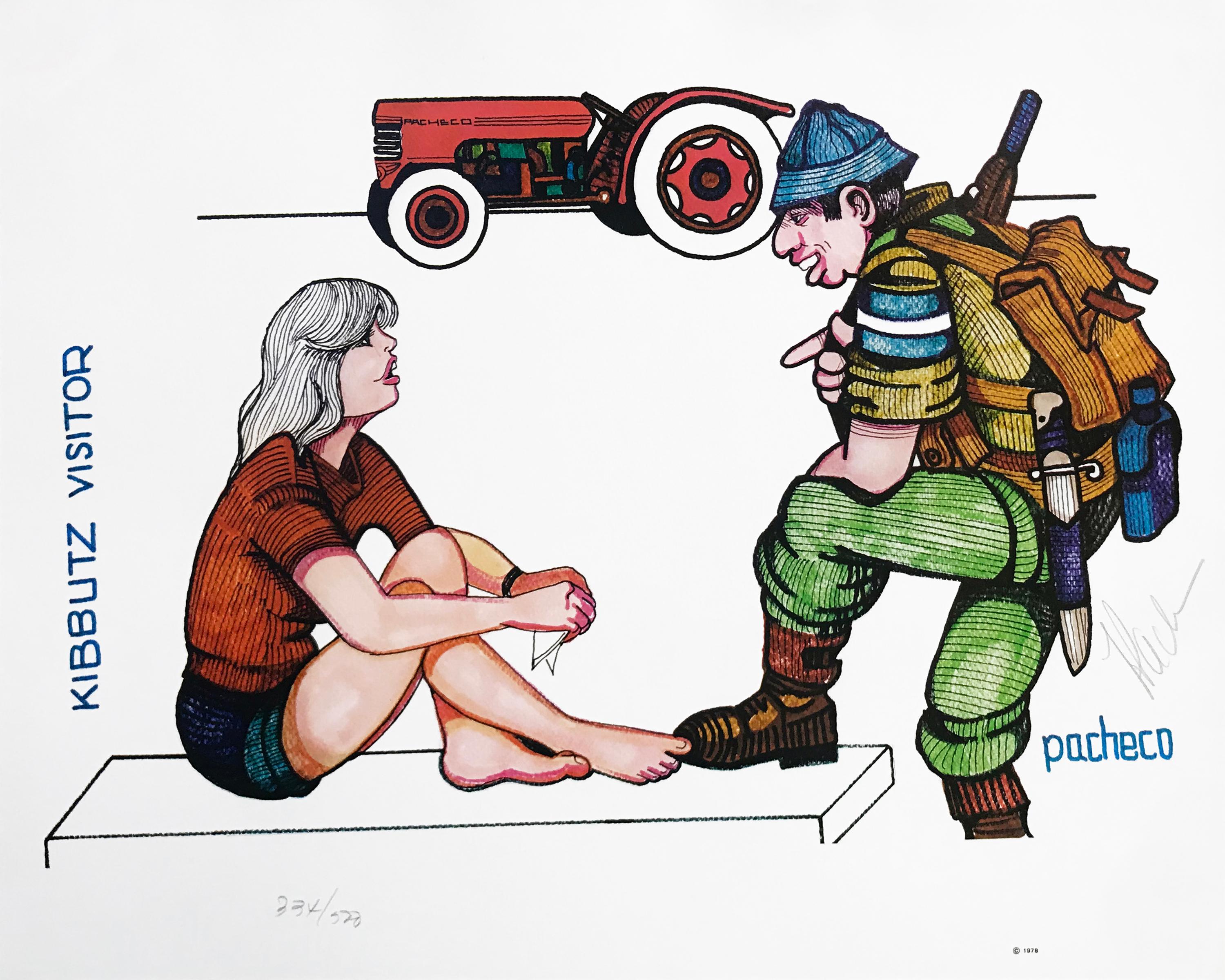 KIBBUTZ VISITOR (JUDAICA ART)