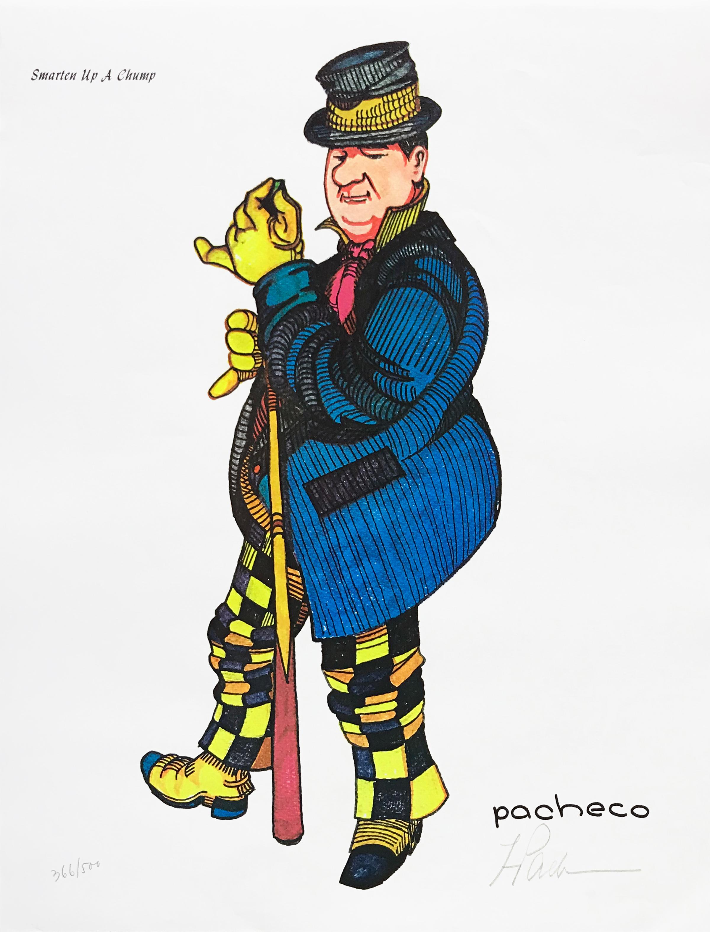 Ferdie Pacheco Portrait Print - SMARTEN UP A CHUMP (BILLIARDS POOL)