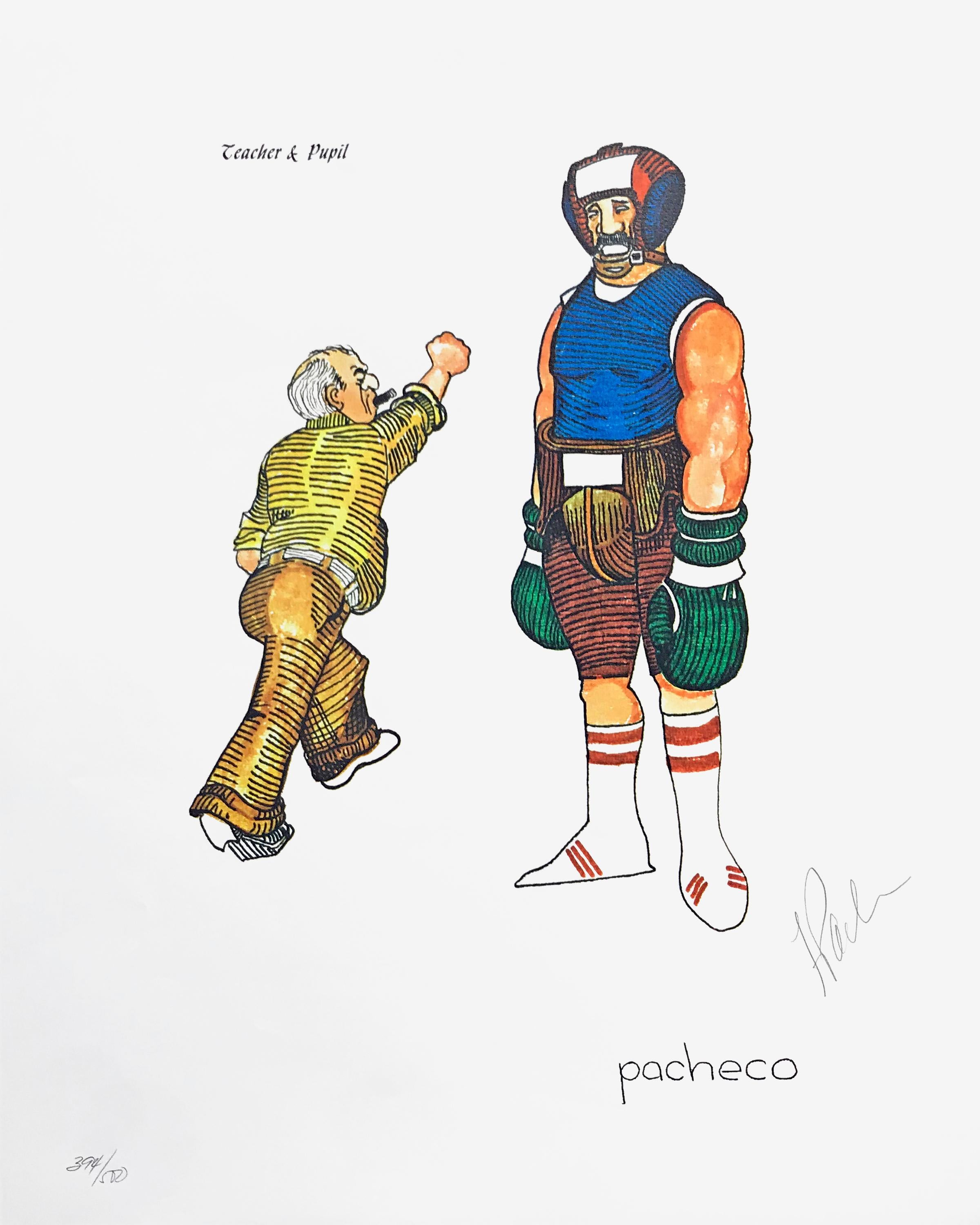 Ferdie Pacheco Portrait Print - TEACHER & PUPIL (BOXING)