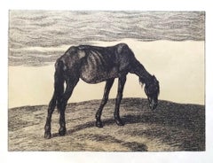Ausgedient - Lithographie de Ferdinand Andri - 1917