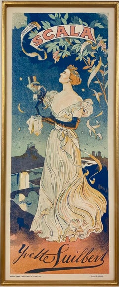 Ferdinand Bac - Yvonne Gilbert, Scala, Original Art Nouveau Lithograph 
