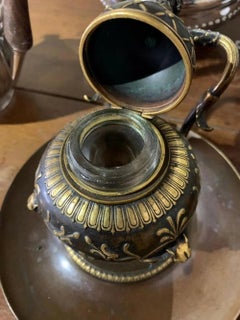 Ferdinand Barbedienne, Gilt Bronze Inkwell, 19th Century