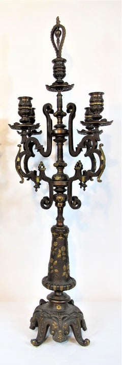 Ferdinand Barbedienne, Important Pair of Orientalist Candelabras