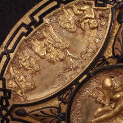 sculpture en bois doré du 19ème siècle signée F. Barbedienne Paris Sculpture Bouclier