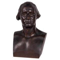 Ferdinand Barbedienne, a French Patinated Bronze Bust of George Washington