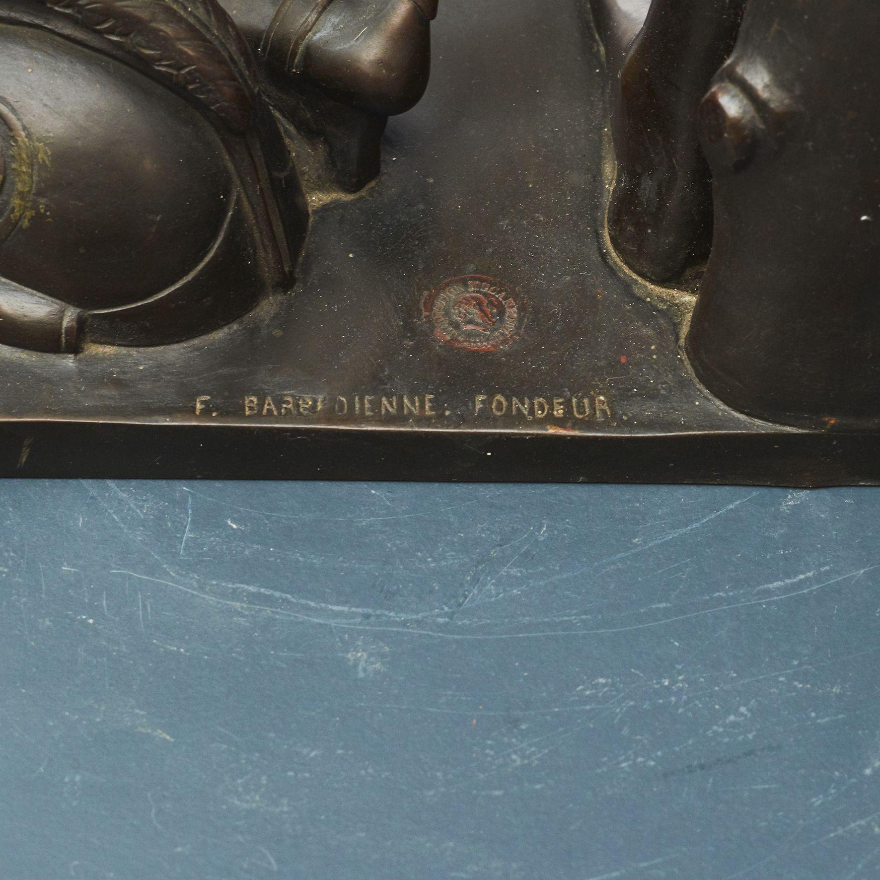 Ferdinand Barbedienne 1810-1892.
A brown patinated bronze statuette after the antique of 