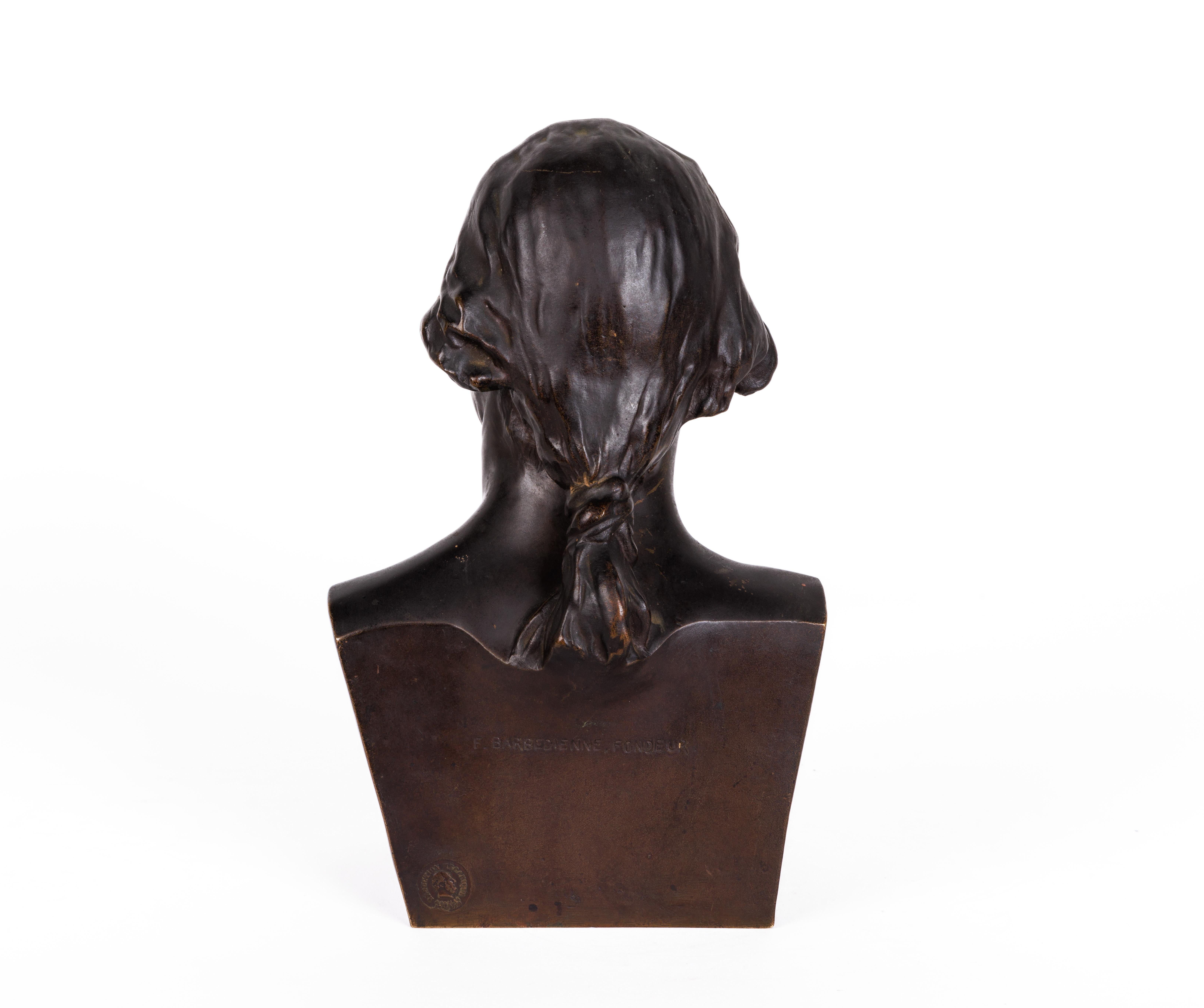 Ferdinand Barbedienne, A French Patinated Bronze Bust of George Washington 7