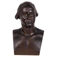 Ferdinand Barbedienne, Französische Patinierte Bronzebüste von George Washington