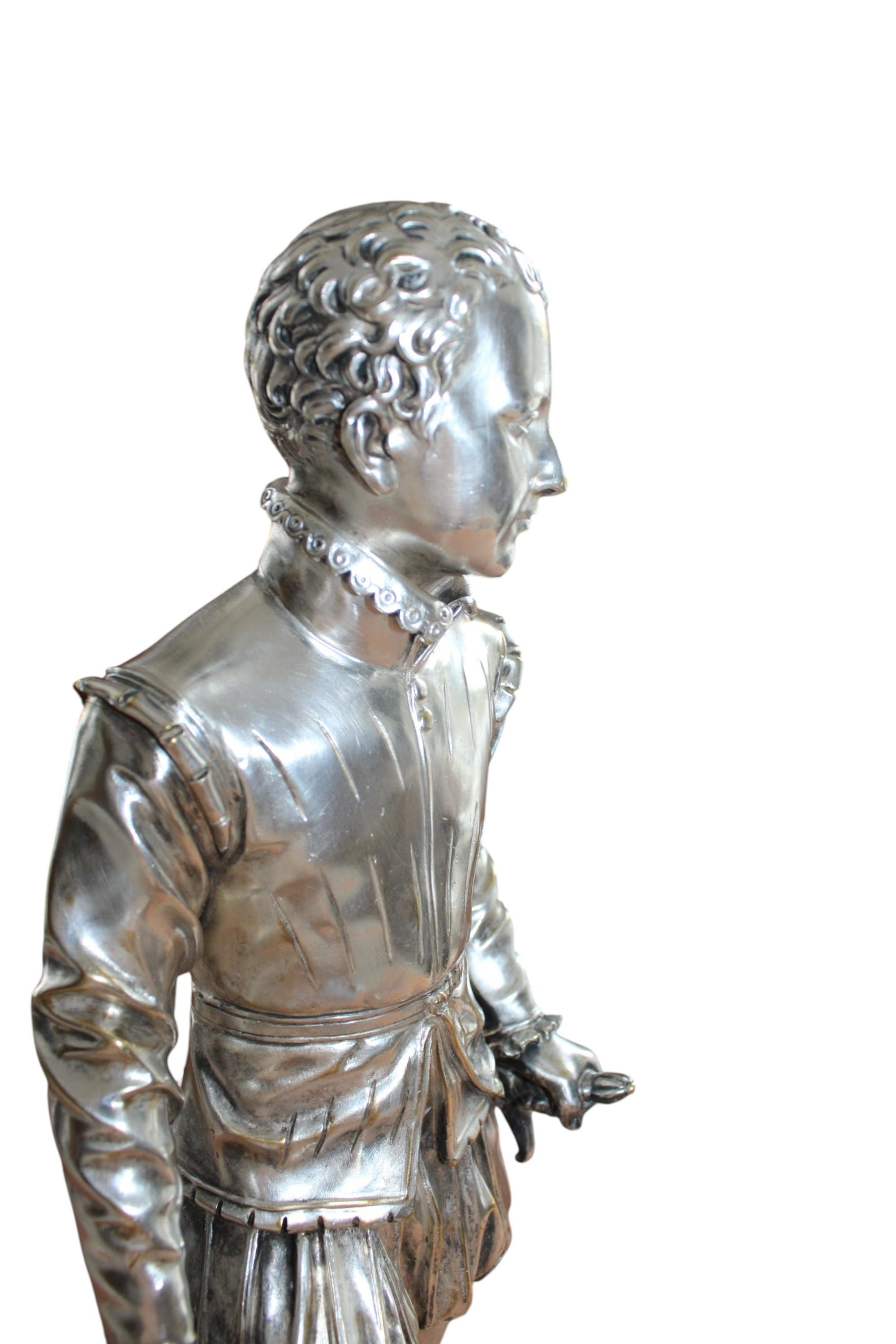 Henry  IV child, King of France, after the original from Francois Joseph Bosio - Sculpture by Ferdinand Barbedienne