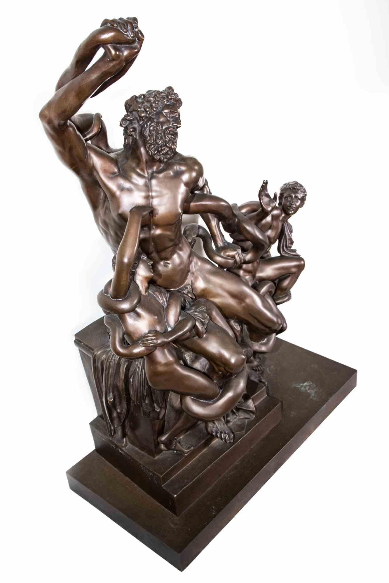 Laocoon Group - Bronze Sculpture by F. Barbedienne - 19th Century - Gold Figurative Sculpture by Ferdinand Barbedienne