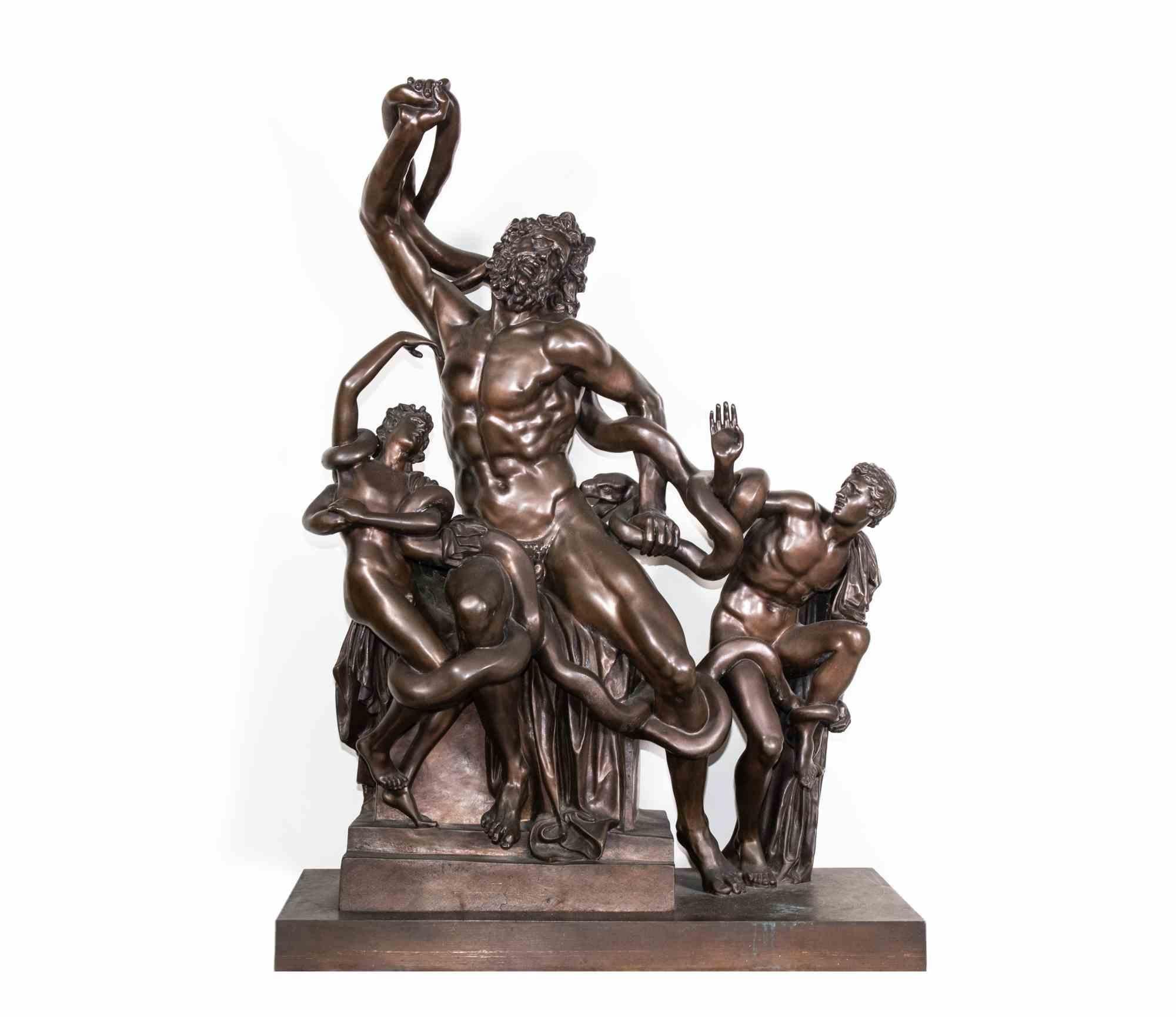 Ferdinand Barbedienne Figurative Sculpture - Laocoon Group - Bronze Sculpture by F. Barbedienne - 19th Century