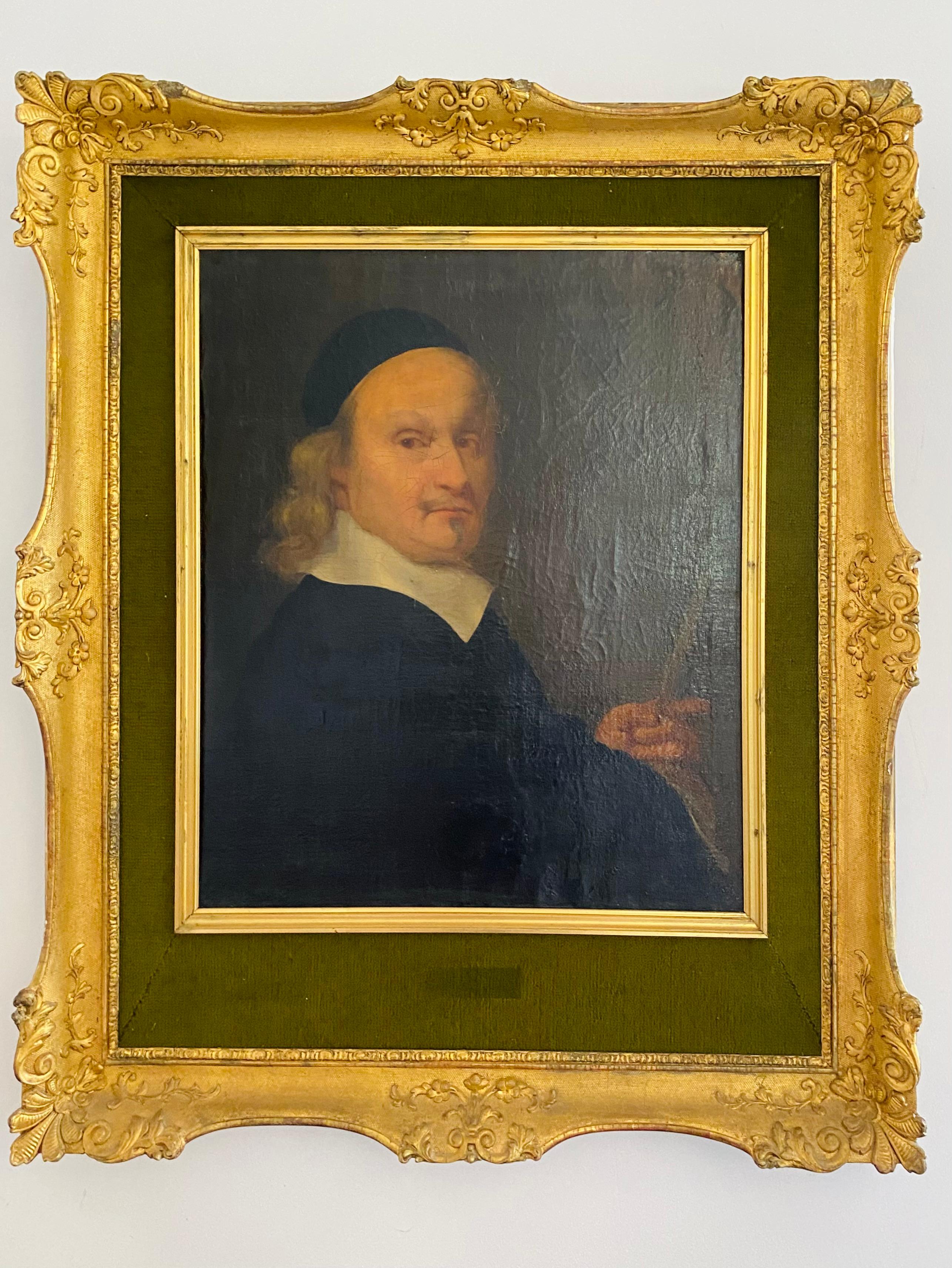 Ferdinand BOL (after) Painting oil on canvas framed Portrait 17th Netherlands For Sale 1
