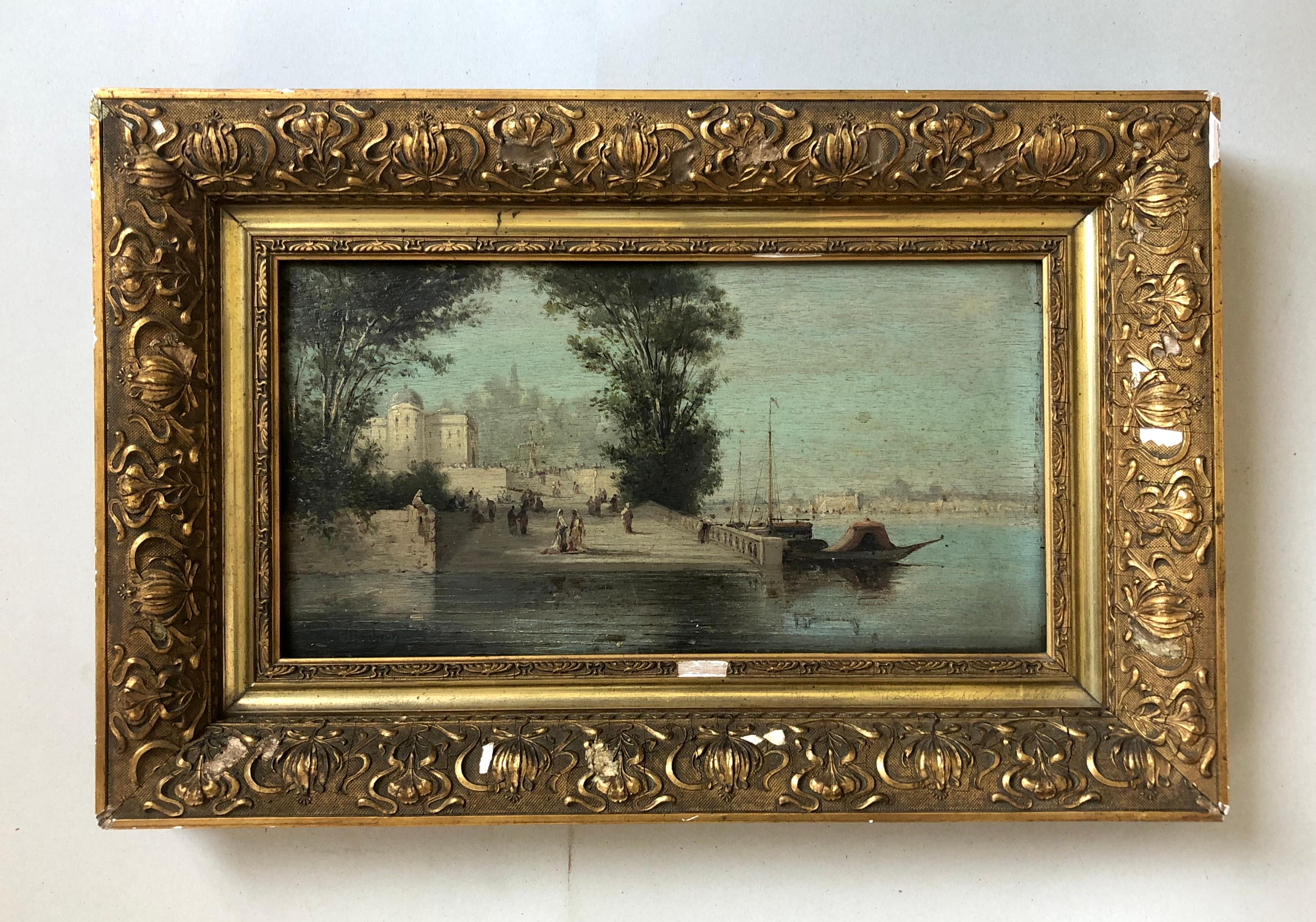 Presumed View Of The Bosphorus - Painting by Ferdinand Bonheur