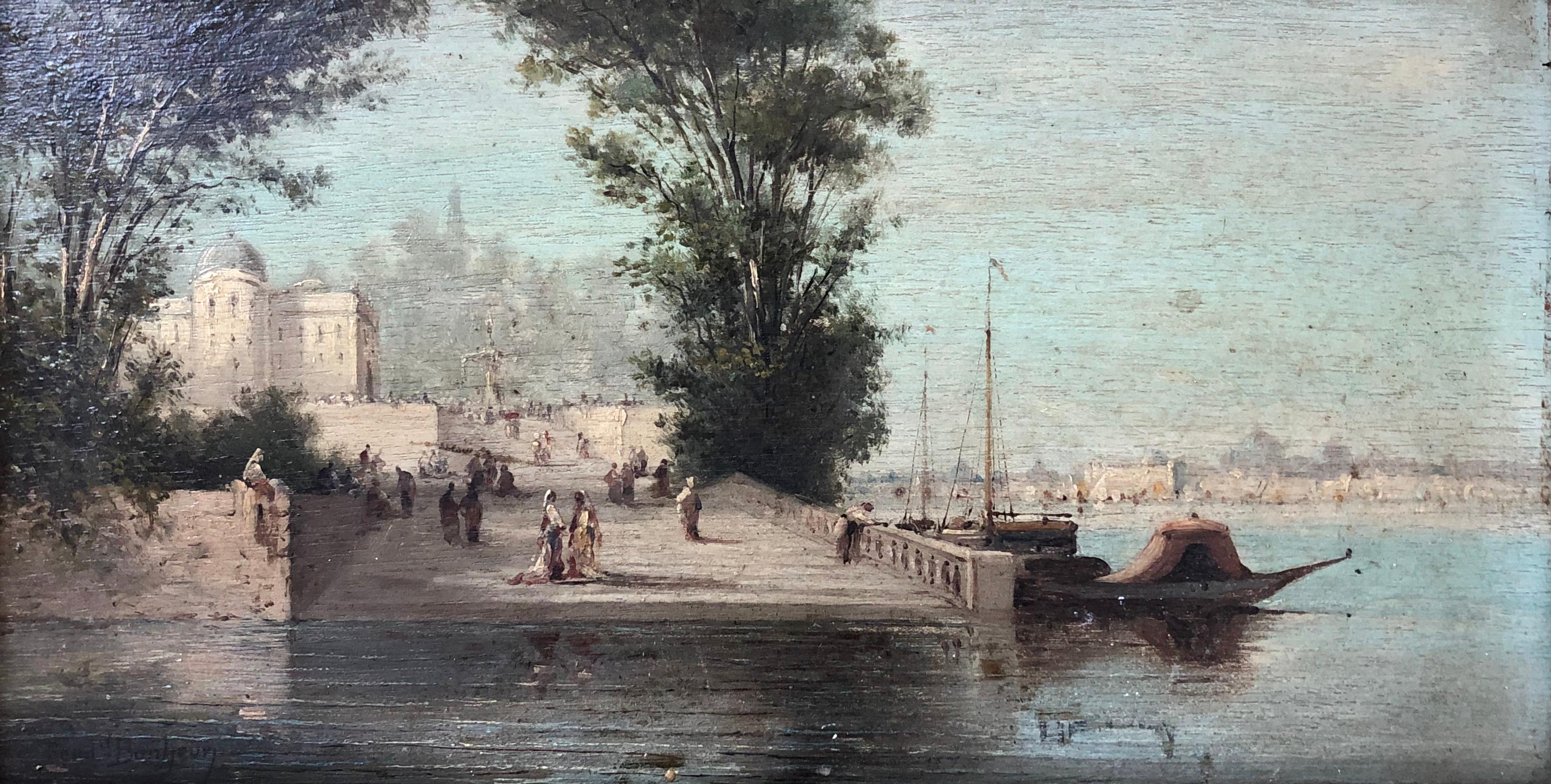 Ferdinand Bonheur Landscape Painting - Presumed View Of The Bosphorus