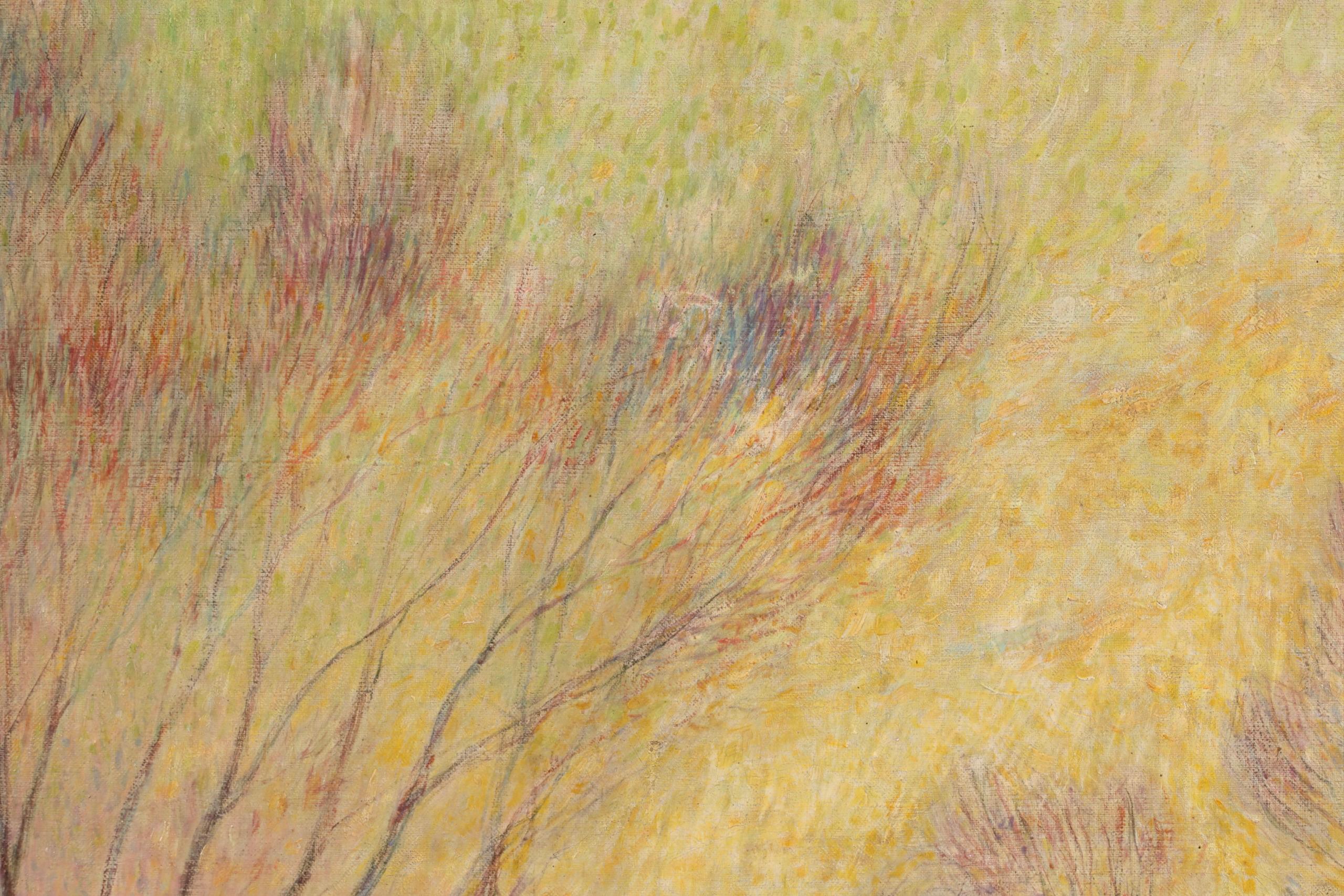 Coucher de soleil - Paesaggio post impressionista a olio di Ferdinand du Puigaudeau in vendita 13