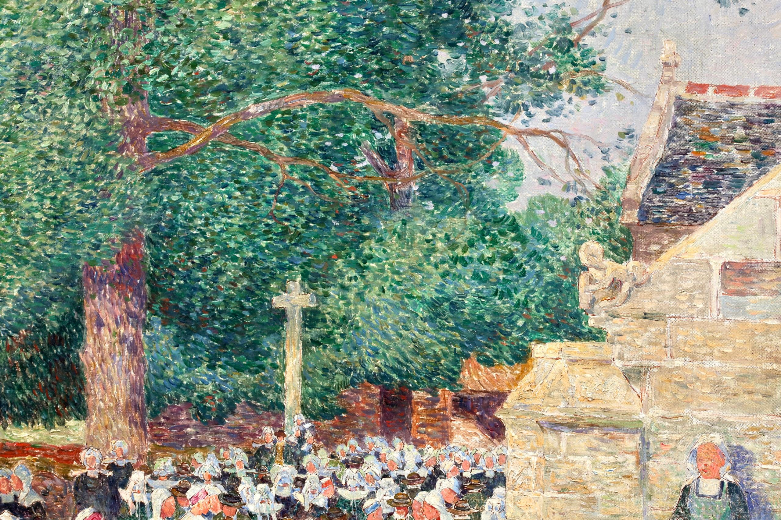 La Chapelle - Óleo figurativo postimpresionista de Ferdinand du Puigaudeau en venta 10
