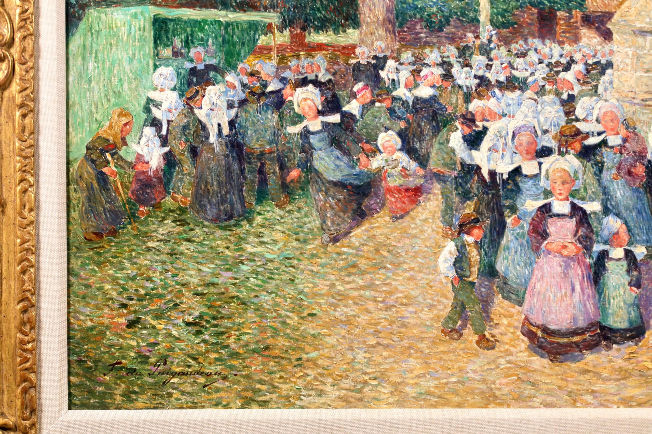 La Chapelle - Óleo figurativo postimpresionista de Ferdinand du Puigaudeau en venta 4