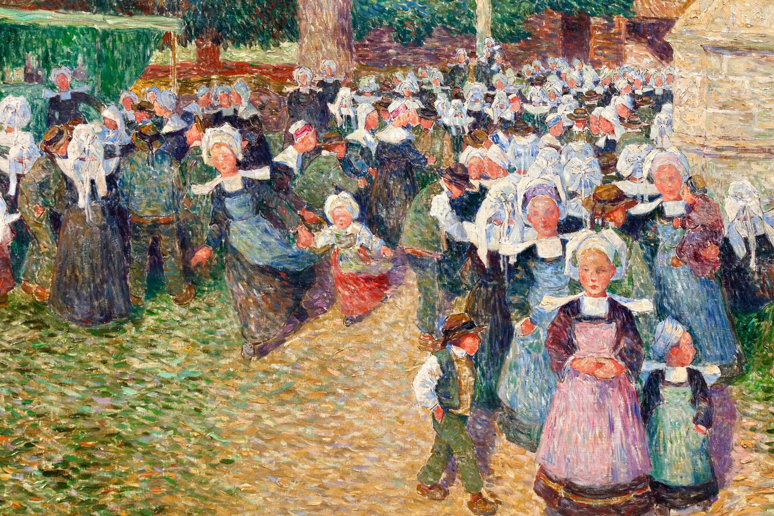 La Chapelle - Óleo figurativo postimpresionista de Ferdinand du Puigaudeau en venta 7