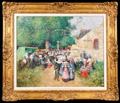 La Chapelle - Post Impressionist Figurative Oil by Ferdinand du Puigaudeau