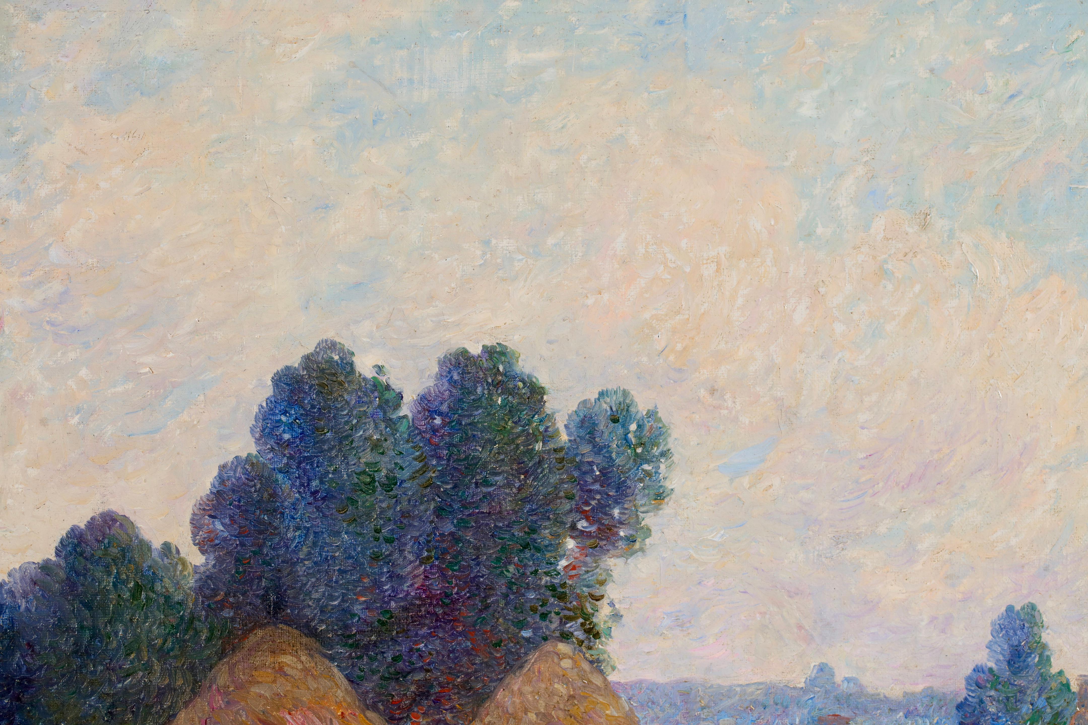 Les Meules - Postimpressionistische Landschaft Öl von Ferdinand du Puigaudeau im Angebot 11