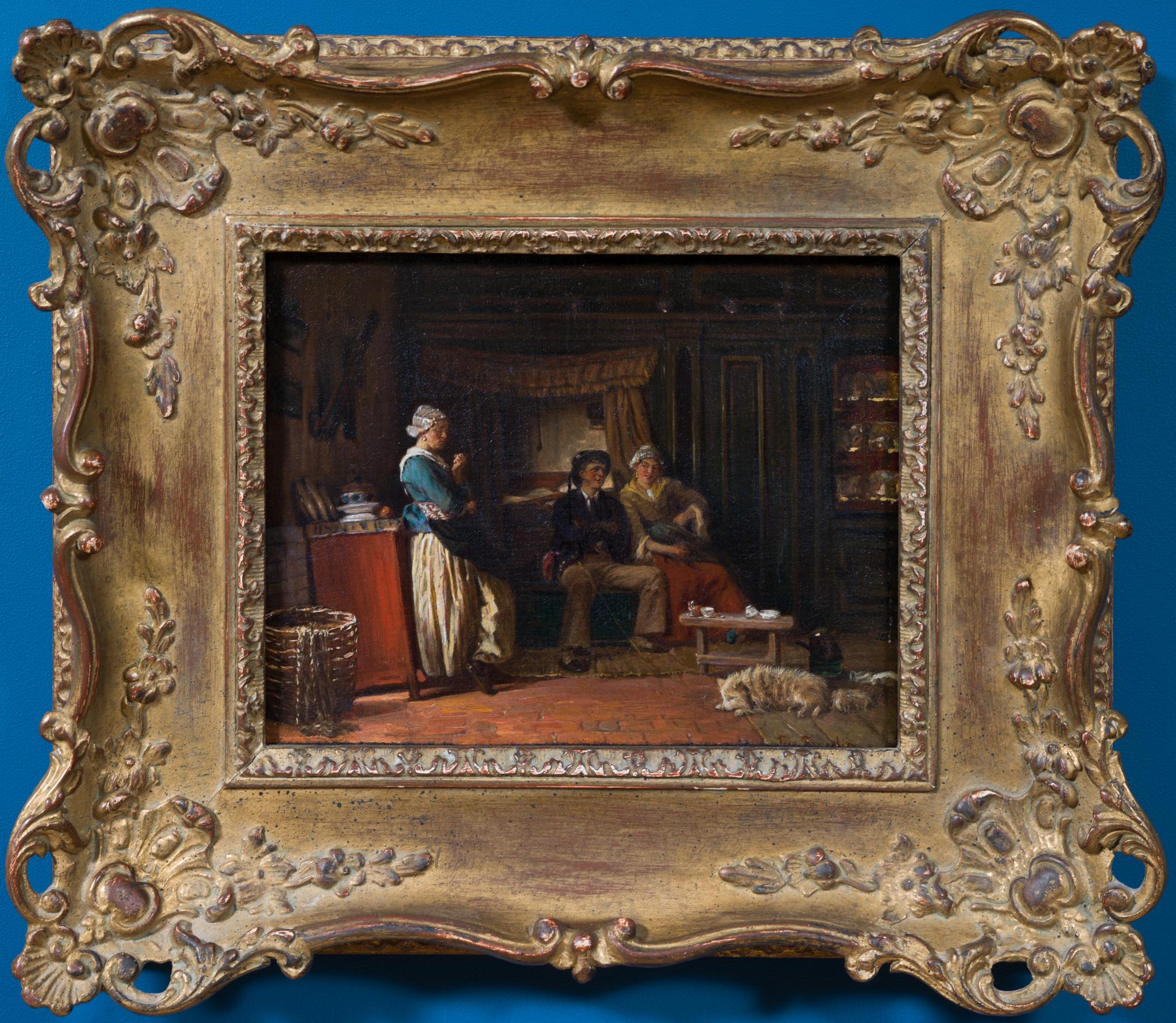 Wishing It Were She ( Önskandes att det var hon) (Schwarz), Figurative Painting, von Ferdinand Fagerlin