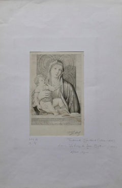 Madonna and Child - Original Bulino by Ferdinand Gaillard - 19th Century