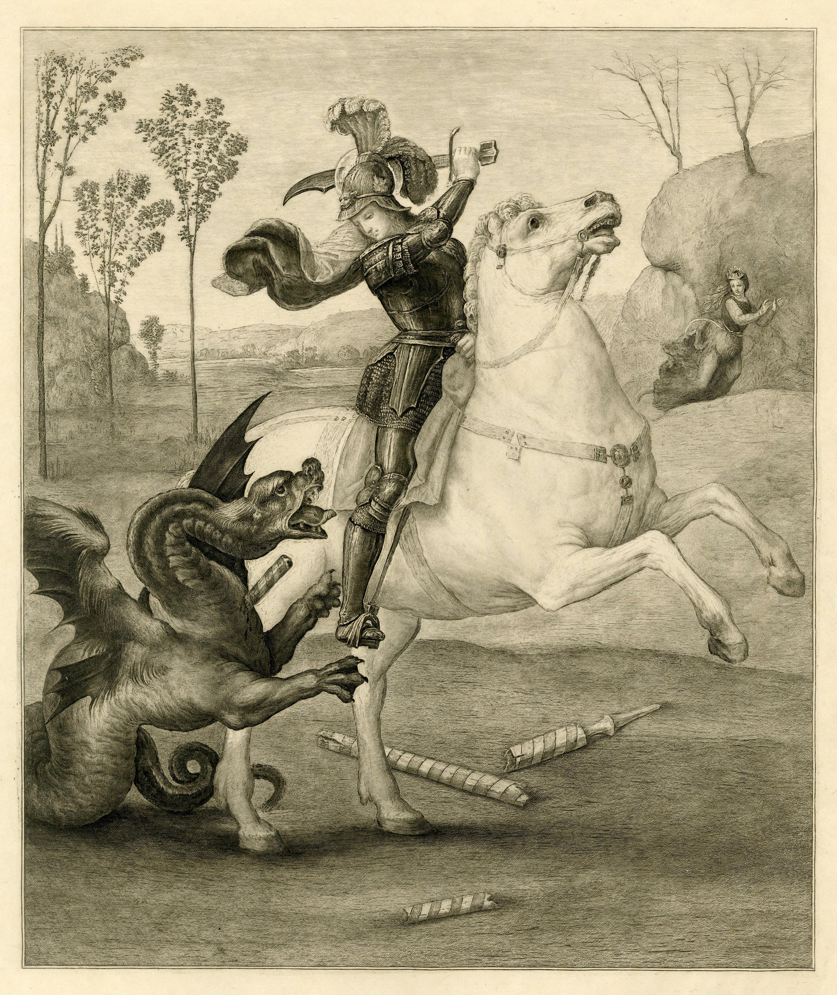 St. George and the Dragon after Raphael