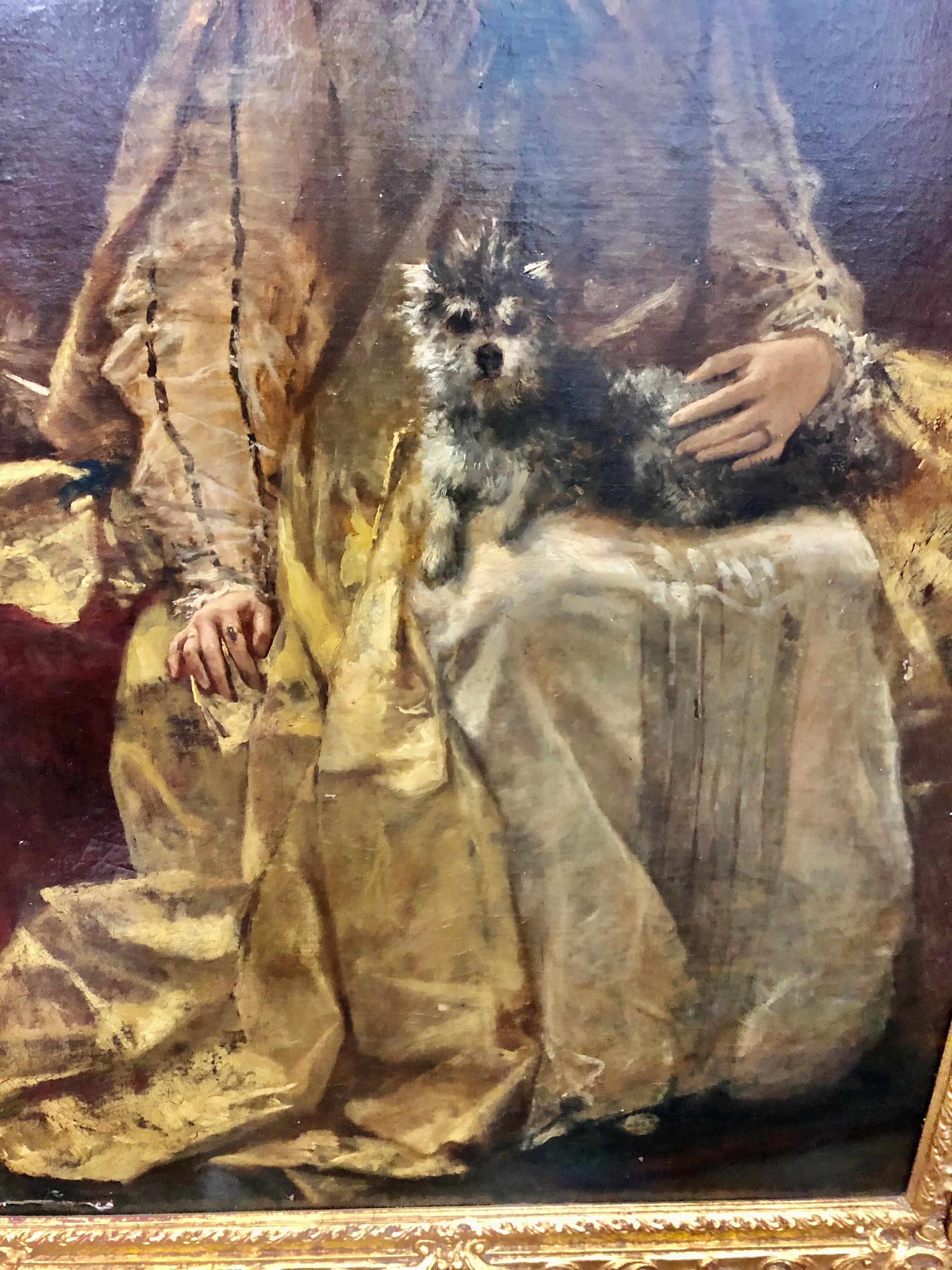 Ferdinand Heilbuth Dame und ihr Hund im Angebot 2