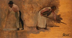 Ferdinand Heilbuth - Olio su tela della fine del XIX secolo, Studio di operai