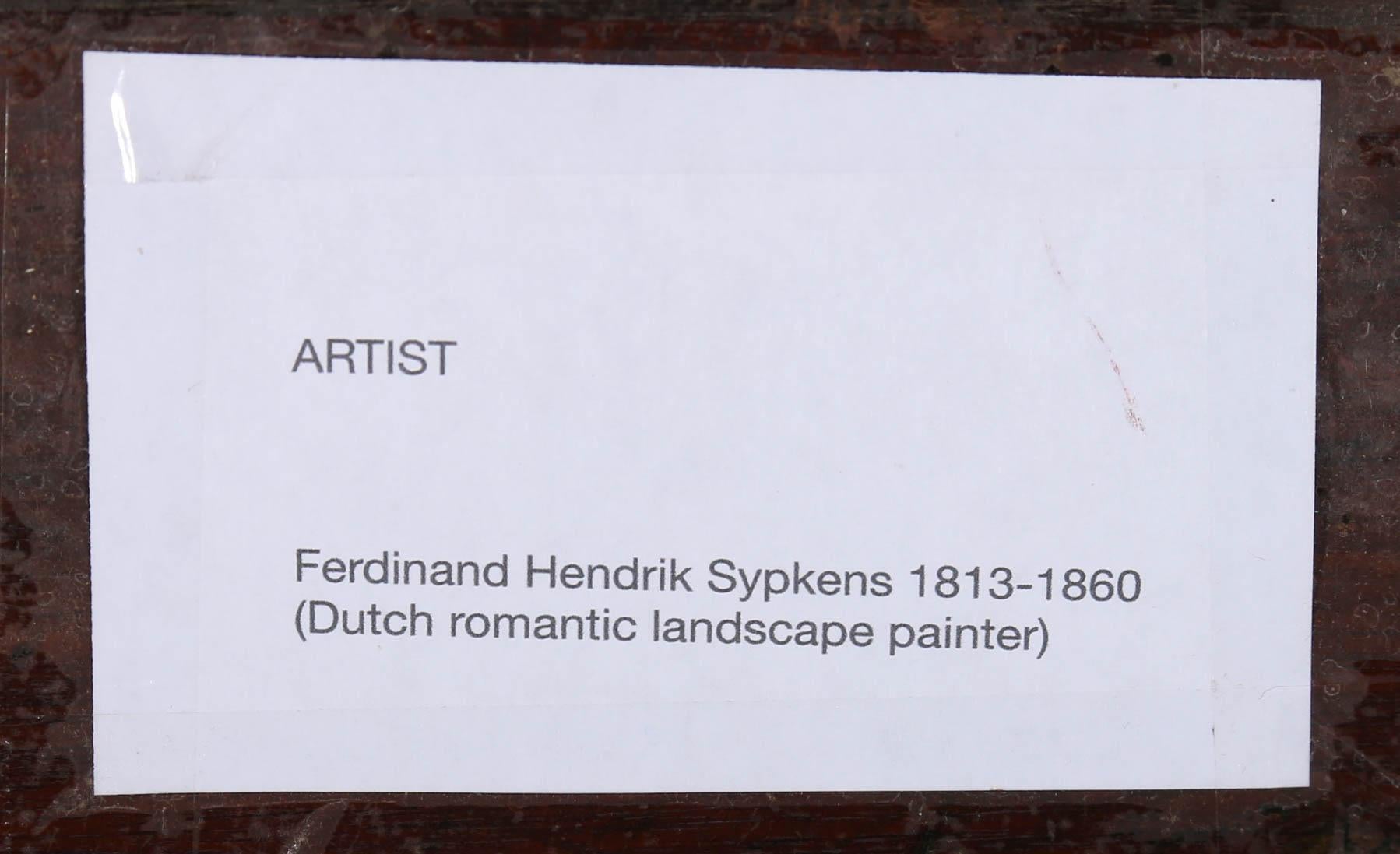 Ferdinand Hendrik Sypkens (1813-1860) - Framed Oil, Dutch Riverscape For Sale 4