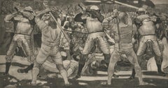"Battle at Nafels" Copper Plate Heliogravure