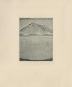 "Niesen Mountainscape" Copper Plate Heliogravure