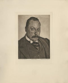"Portrait of Prof. Dr. Hermann Sahli" Copper Plate Heliogravure