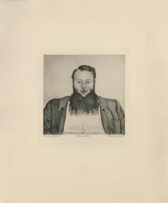 "Portrait of Sculptor James Vibert" Copper Plate Heliogravure