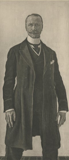 « Portrait d'un attacheur politique suisse, Carlin », gravure héliogravure en cuivre