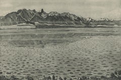 "Stockhorn Mountain Range at Thuner Lake" Copper Plate Heliogravure