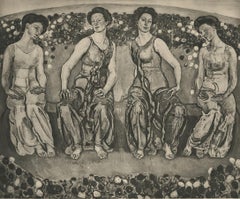 "The Holy Hour with Four Figures" Copper Plate Heliogravure