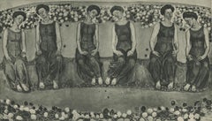 "The Holy Hour with Six Figures" Copper Plate Heliogravure