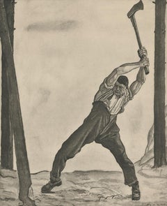« Le tailleur de bois », héliogravure en cuivre
