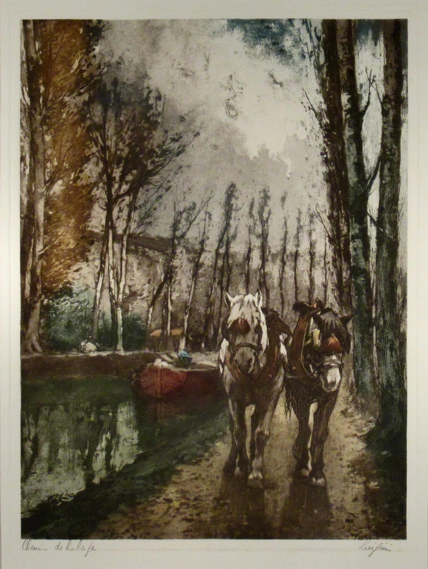 Chemin de Halage - Print by Ferdinand Jean Luigini