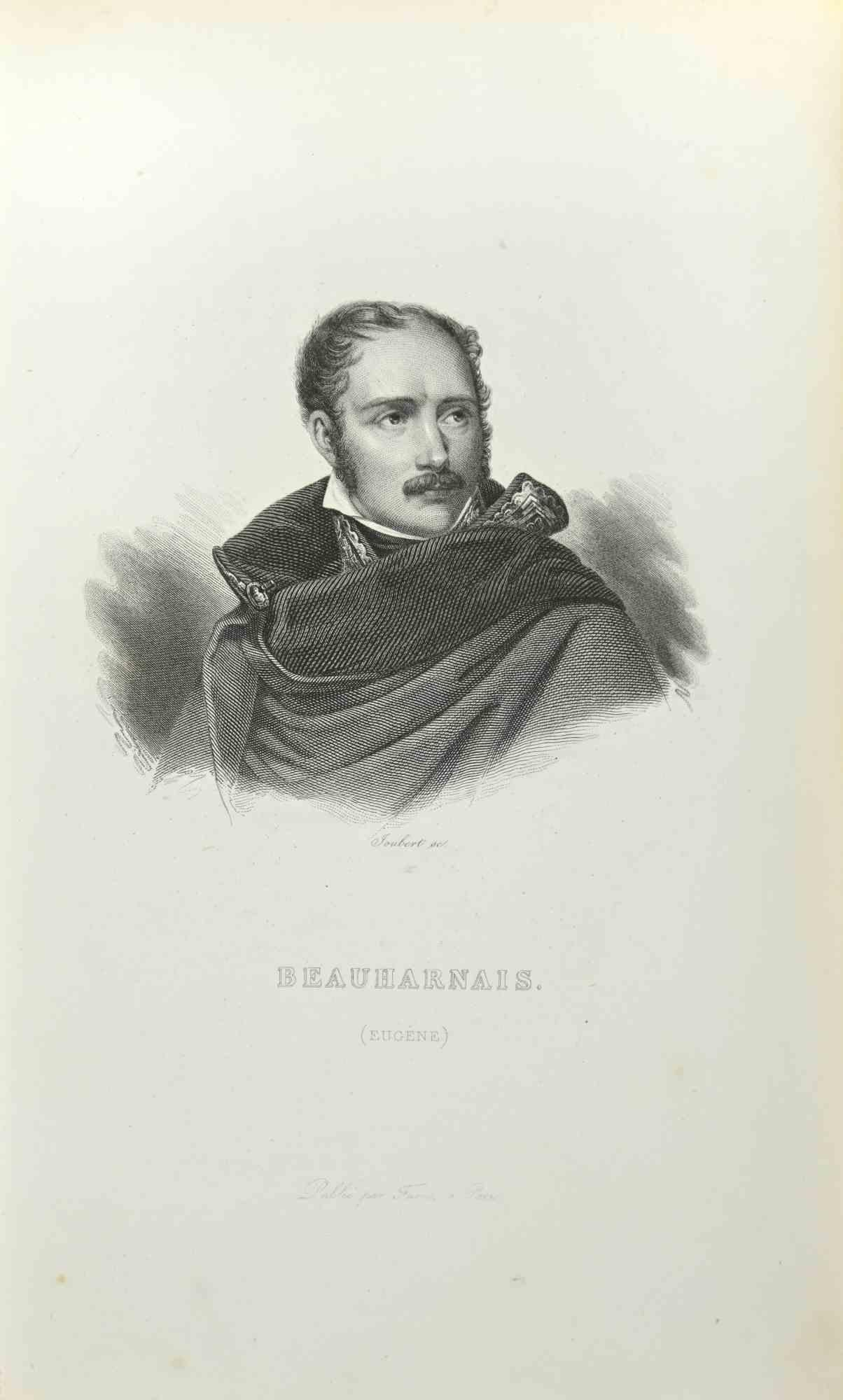 Ferdinand Joubert Figurative Print - Beauharnais - Etching by F. Joubert - 1837