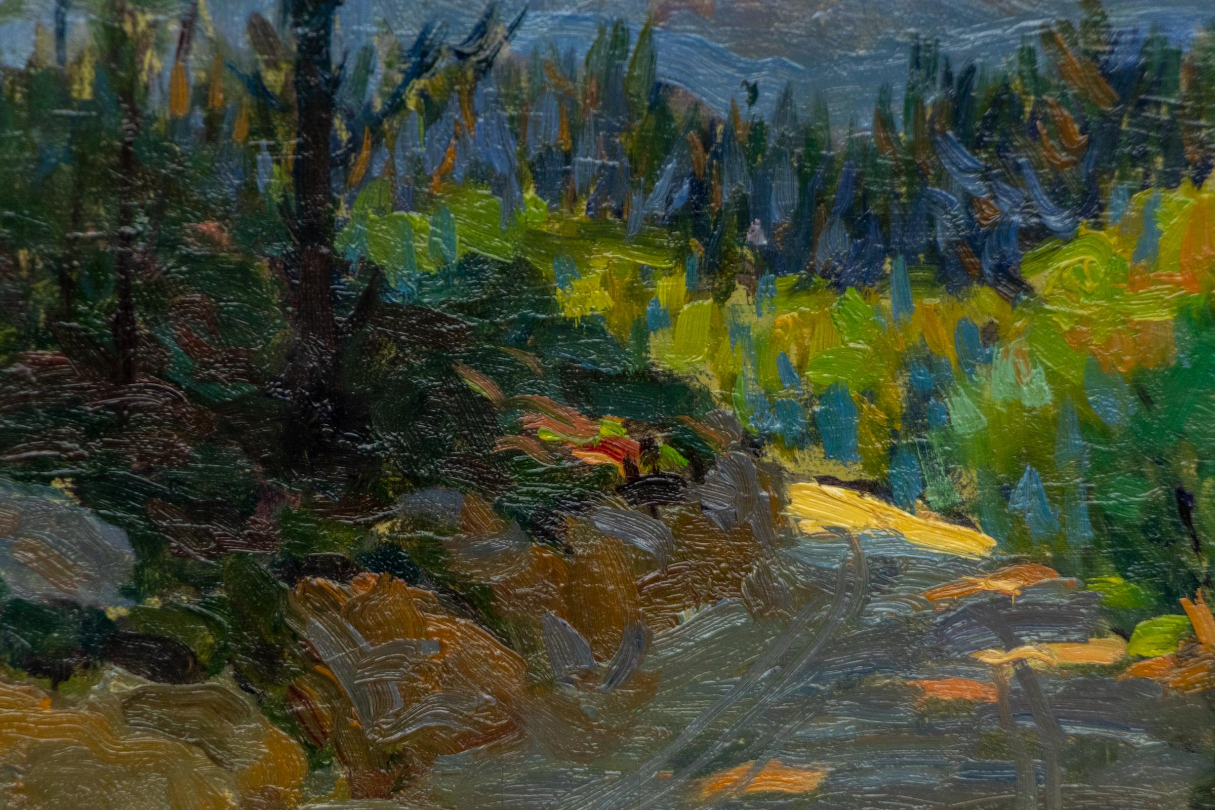 Scopri la bellezza mozzafiato del monte Evans, in Colorado, grazie a questo splendido dipinto a olio originale del famoso artista Ferdinand Kaufmann (1864-1942). Creato tra il 1920 e il 1940, questo storico paesaggio western cattura magistralmente