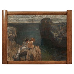 Ferdinand Kruis: "A Mother and Her Daughter Sitting in the Sun on the Rocks"