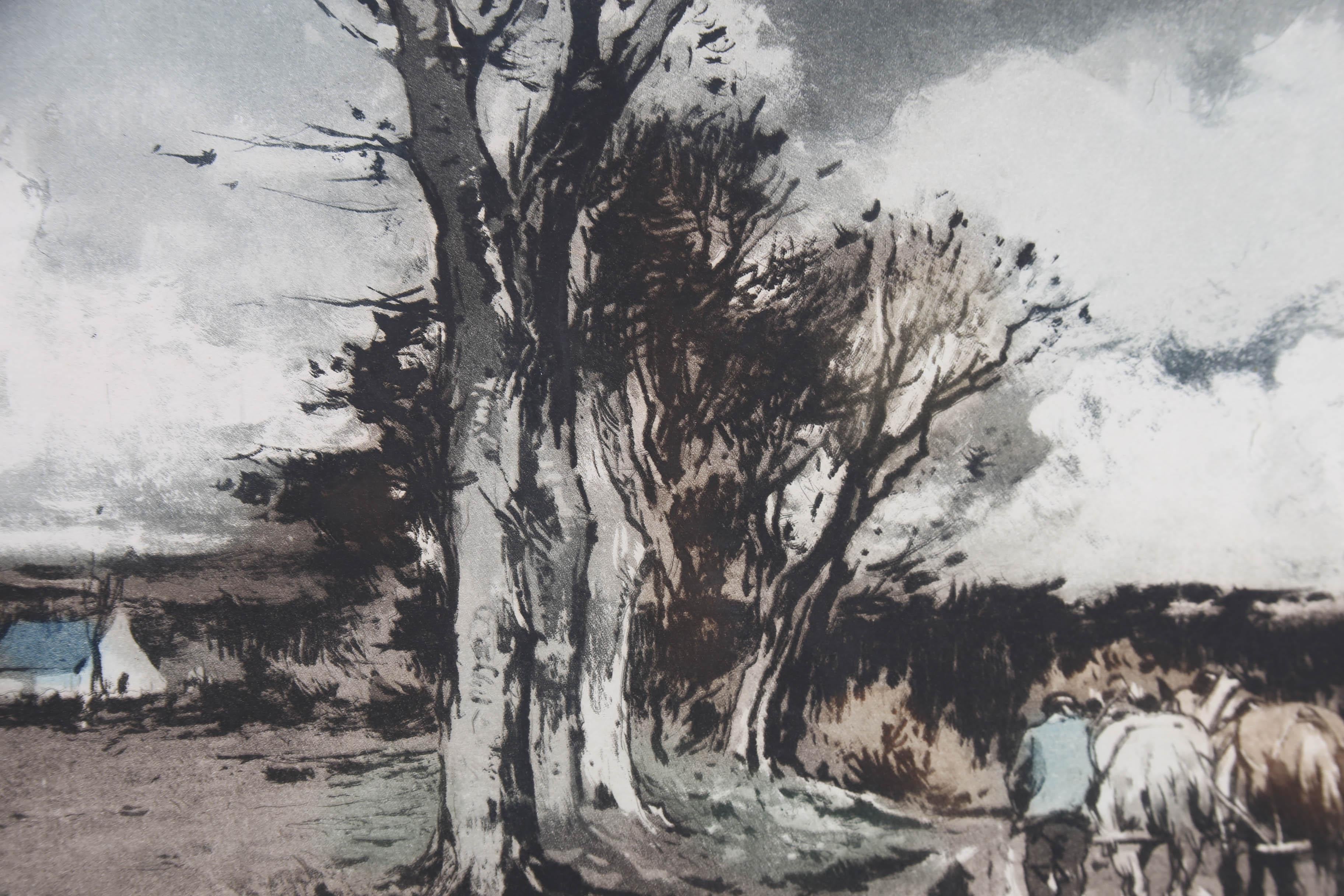 Ferdinand Luigini (1870 -1943) - Early 20th Century Aquatint, The Route Home 3