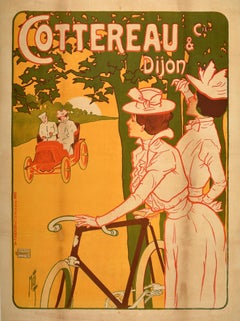 Original Antikes französisches Werbeplakat, Cottereau Misti Dijon, Belle Epoque, Belle Epoque