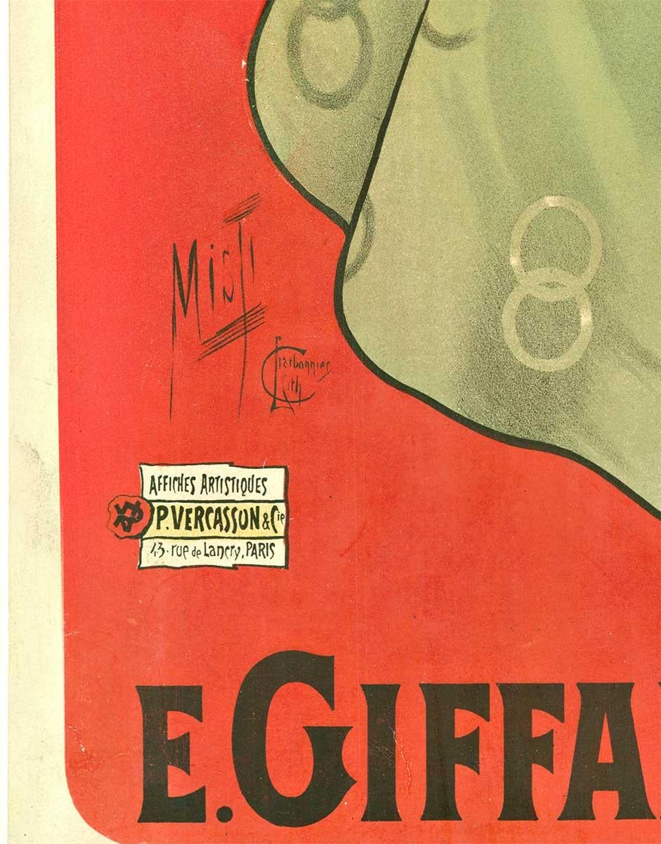 Cartel original de licor Menthe Pastille vintage de bebida francesa - Figurative Print Rojo de Ferdinand Mifliez MISTI 