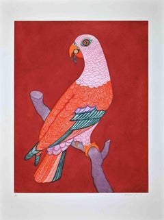 A Falcon  - Original Lithograph by Ferdinand Finne - 1999